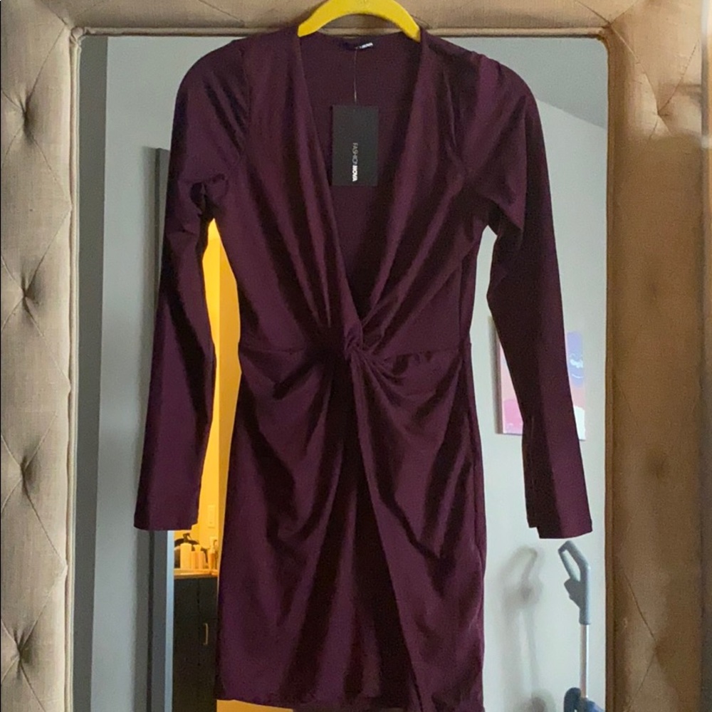 Long sleeve mini dress